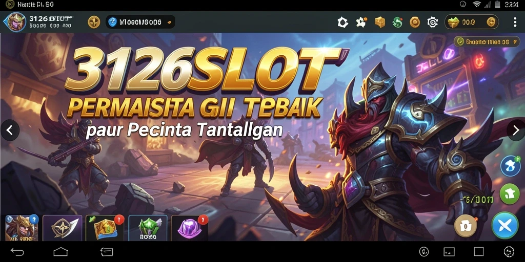 Tangkapan layar utama 3126SLOT dengan gameplay strategi yang menantang.