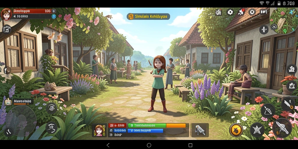Screenshot utama menunjukkan gameplay menarik dari 8768.