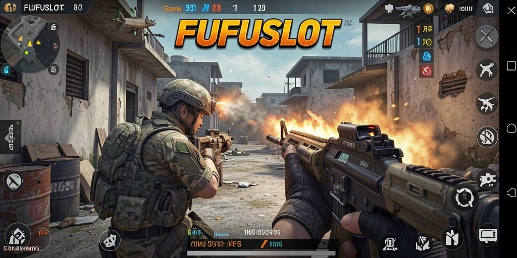Tampilan menarik dari gameplay FPS di FUFUSLOT.