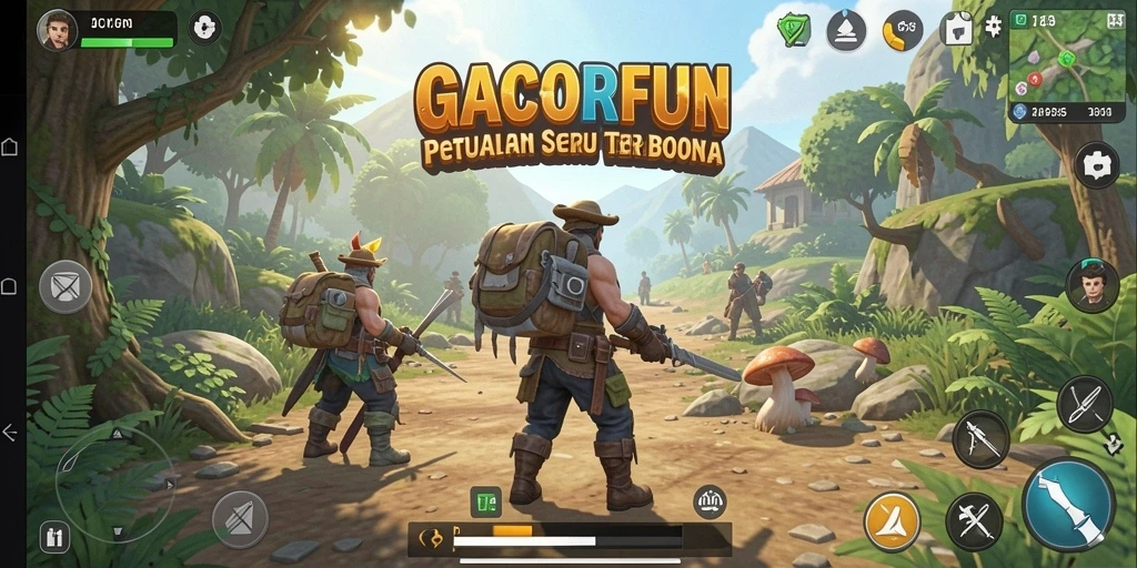 Screenshot GACORFUN menampilkan petualangan di dunia terbuka yang memukau.