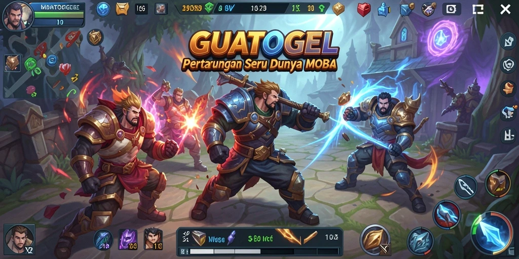 Tampilan menarik dari gameplay MOBA yang intens.