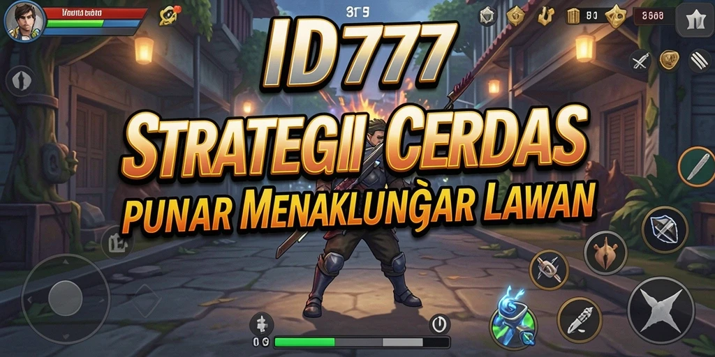 Screenshot utama ID777 menampilkan aksi pertempuran strategi yang mendebarkan.