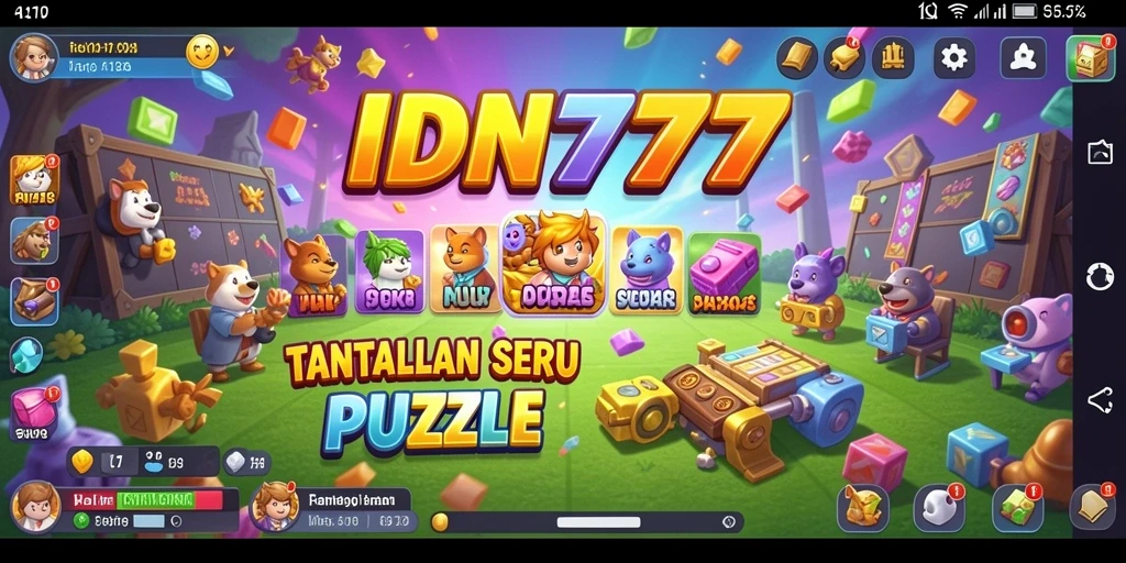 Tampilan gameplay IDN777 yang seru dan menantang puzzle.