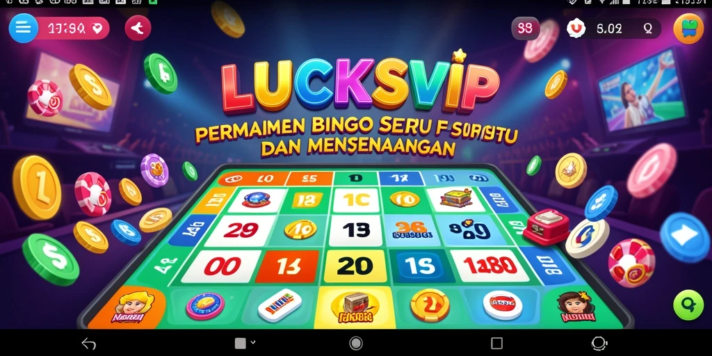 Screenshot utama LUCKSVIP menampilkan gameplay seru Bingo.