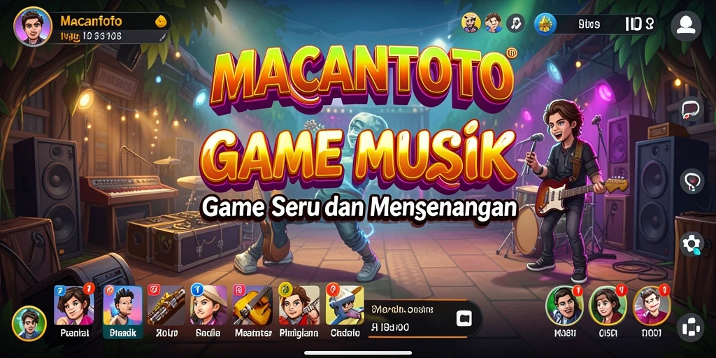 Gameplay seru MACANTOTO yang penuh musik dan tantangan.