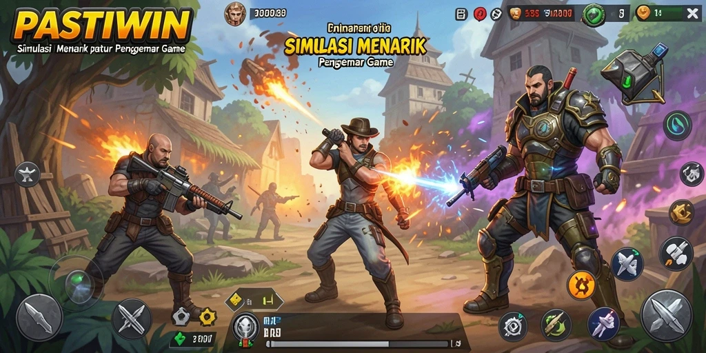 Tampilan gameplay PASTIWIN yang memukau dan interaktif.