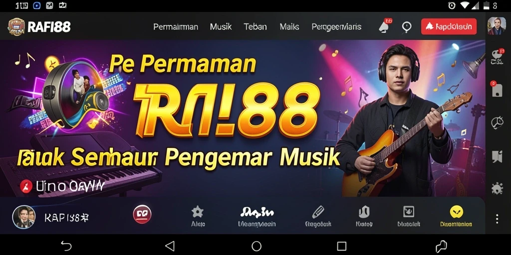 Tampilan menarik dari gameplay musik menyenangkan di RAFI88.
